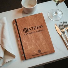 Speisekarte aus Holz