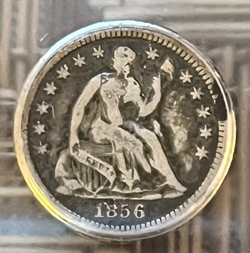 1856-O Seated Liberty half dime, ICG graded VG-8 details