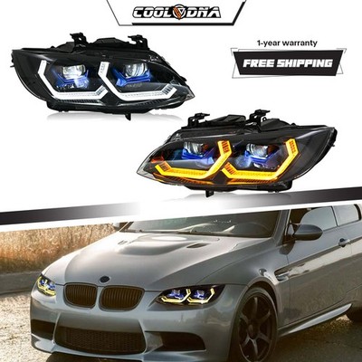 Pair LED Projector Headlights For BMW 3 Series E92 E93 335i 328i 328xi 2007-2010