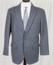 Worn? Bepsoke Corey Dion Holland & Sherry Wool Cashmere Grey Flannel Blazer 42 R
