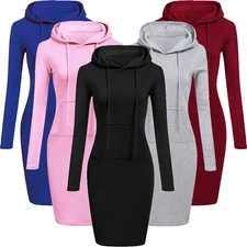Ladies Dress Autumn Women Hooded Dresses Hoodies Women Sweatshirts Women Hoodies