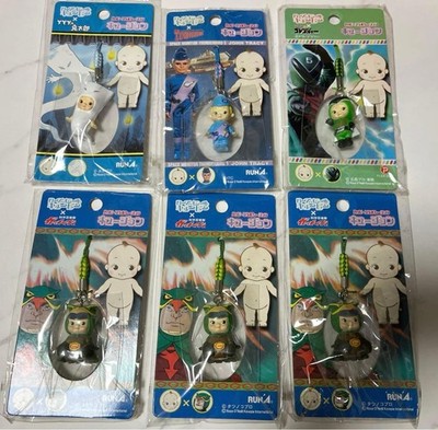 Rose ONeill Kewpie Netsuke Strap Set 6 Gatchaman GeGeGe Kitaro Thunderbirds