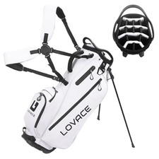 14 Way Golf Stand Bag, Lightweight Golf Bag with Stand for Men and Women White 