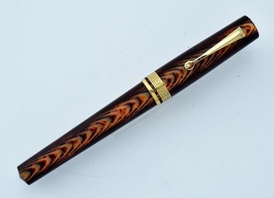 ARMANDO SIMONI CLUB ASC BOLOGNA MEDIO ARCO BROWN CELLULOID SPINA FOUNTAIN PEN M