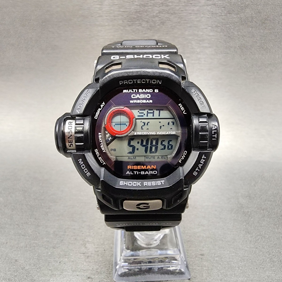 Casio G-Shock RiseMan Watch Men 49mm Digital Black Tone GW