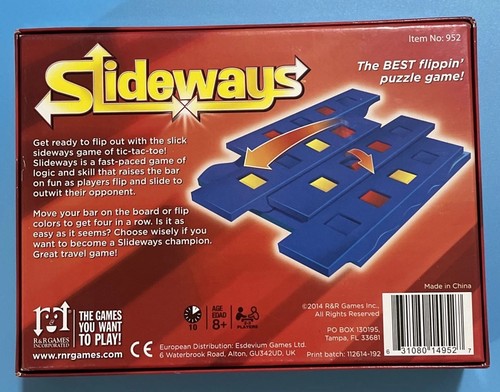 Slideways The Best Flippin’ Puzzle Game 2-3 Players 2014 R&R Games Incorporated - Picture 2 of 3