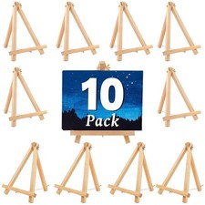 10 Pack 9 Inch Wood Easels,Art Craft Painting Easel,Table Top Easels for Pain...