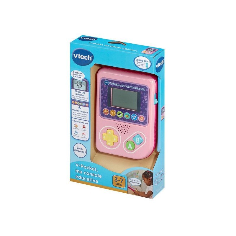 Console Vtech V-Pocket rose jeu électronique portable enfant