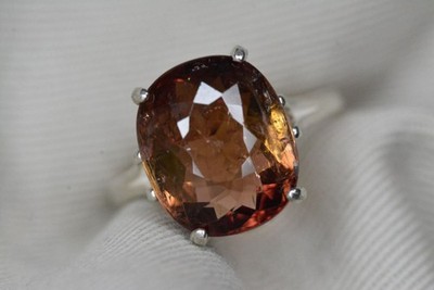 Riesiger zertifizierter rosa Turmalin Ring 8,01ct Sterlingsilber Erde abgebaut TO92