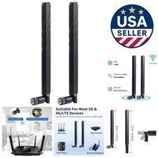 Dual 5G  LTE Antennas, 600-6000MHz Wide-Band, 10dBi for Maximum Signal Strength