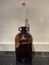 Demijohn / Carboy brown starter kit for Wine Making. Free bubbler airlock & bung