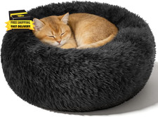 Dog Calming Beds for Small Medium Large Dogs - round Donut Washable Puppy Dog Be
