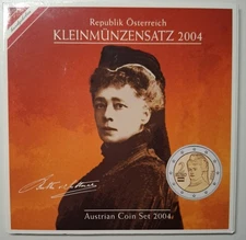 AUSTRIA ORIGINAL COIN SET 2004 UNCIRCULATED FACE VALUE 3.88 EURO