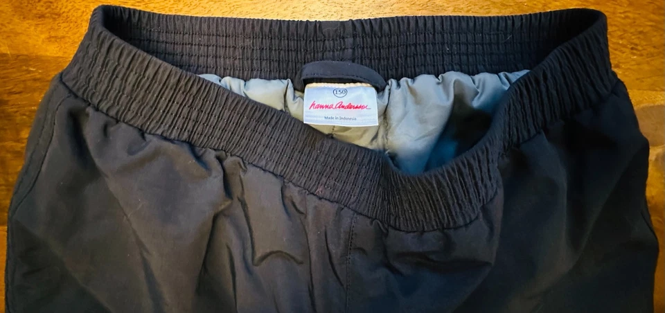 Hanna Andersson Niñas/Niños Negros Impermeables Snowboard Esquí Pantalones 150 10-11-12 L Foto 2 de 4