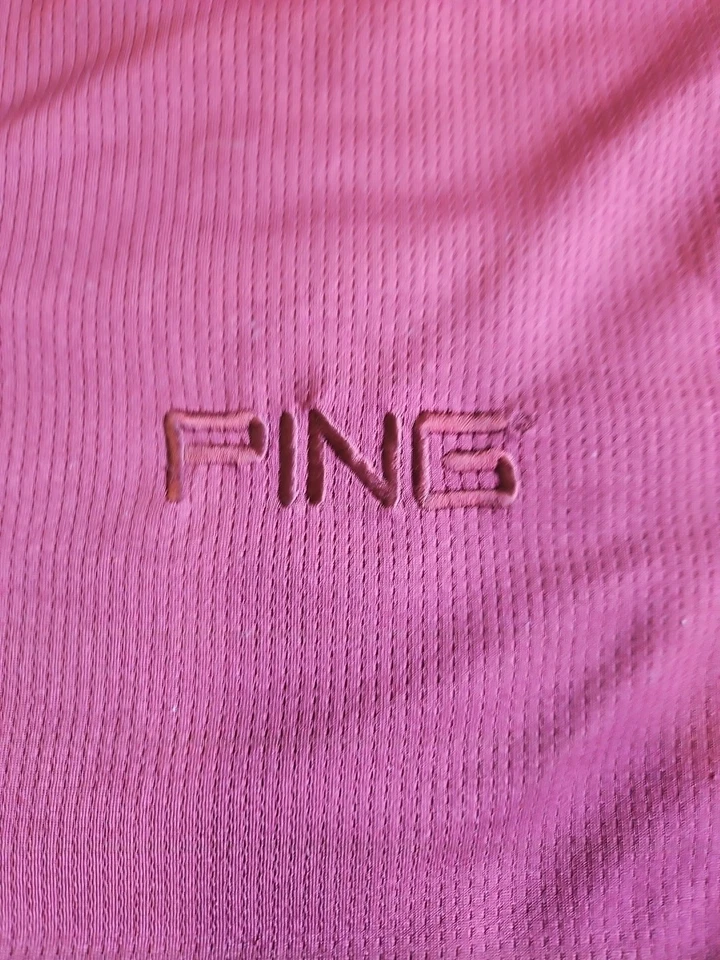 Camisa de golf grande granate manga larga Ping Collection Performance Dynamics para hombre Foto 4 de 4