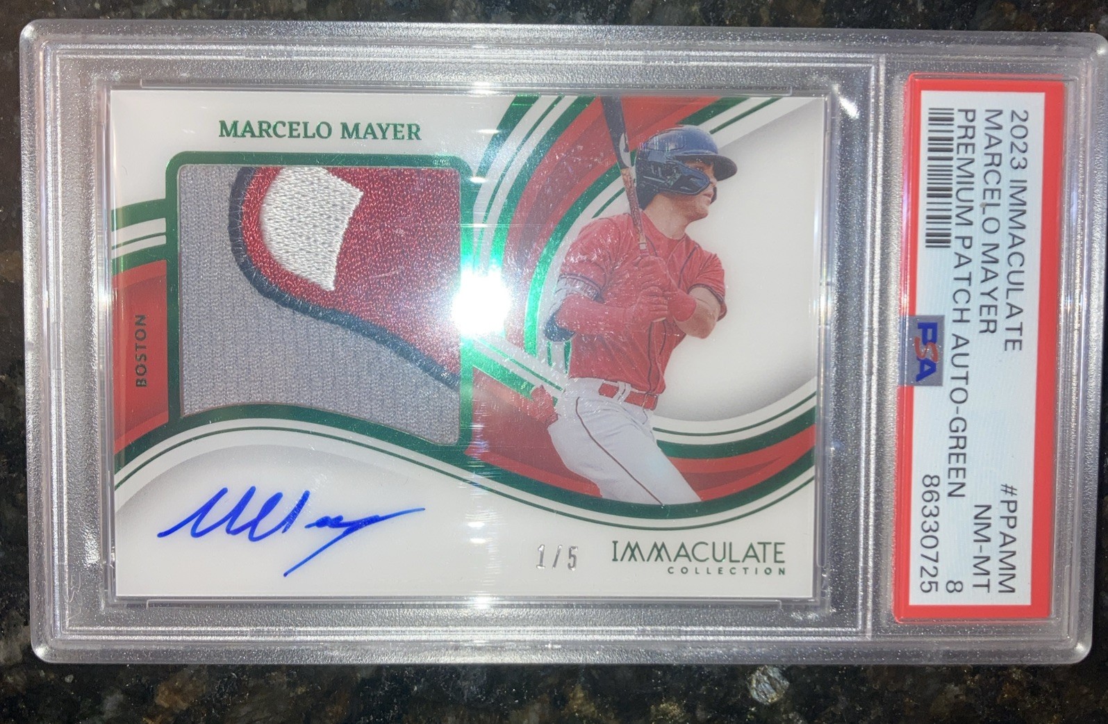 MARCELO MAYER auto patch 2023  PANINI  IMMACULATE  1/5  sealed BOSTON RED SOX