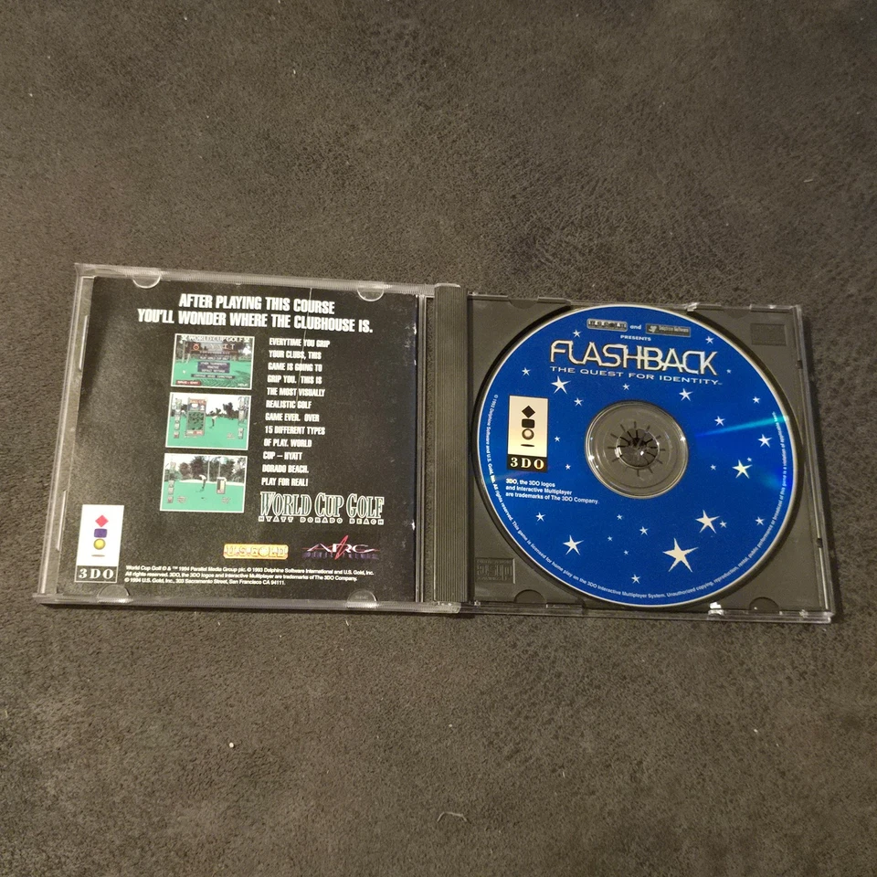 Flashback The Quest for Identity (1993) Panasonic 3DO Game Jewel Case + Manual - Image 3 of 4