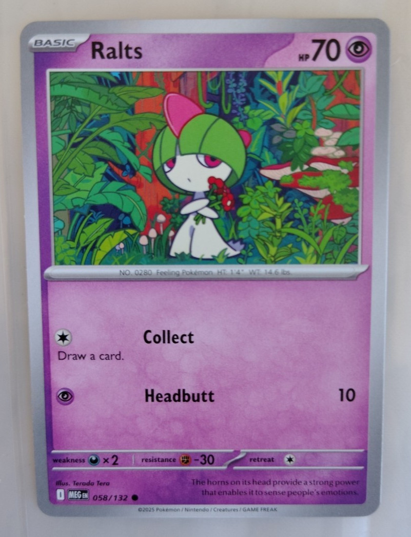 Ralts 058/132 Mega Evolution Regular Common Near Mint
