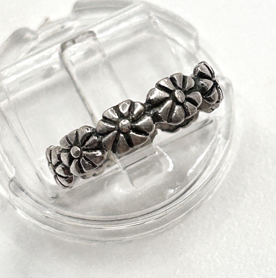 925 Solid Sterling Silver Small Daisy Flowers Uni… - image 2