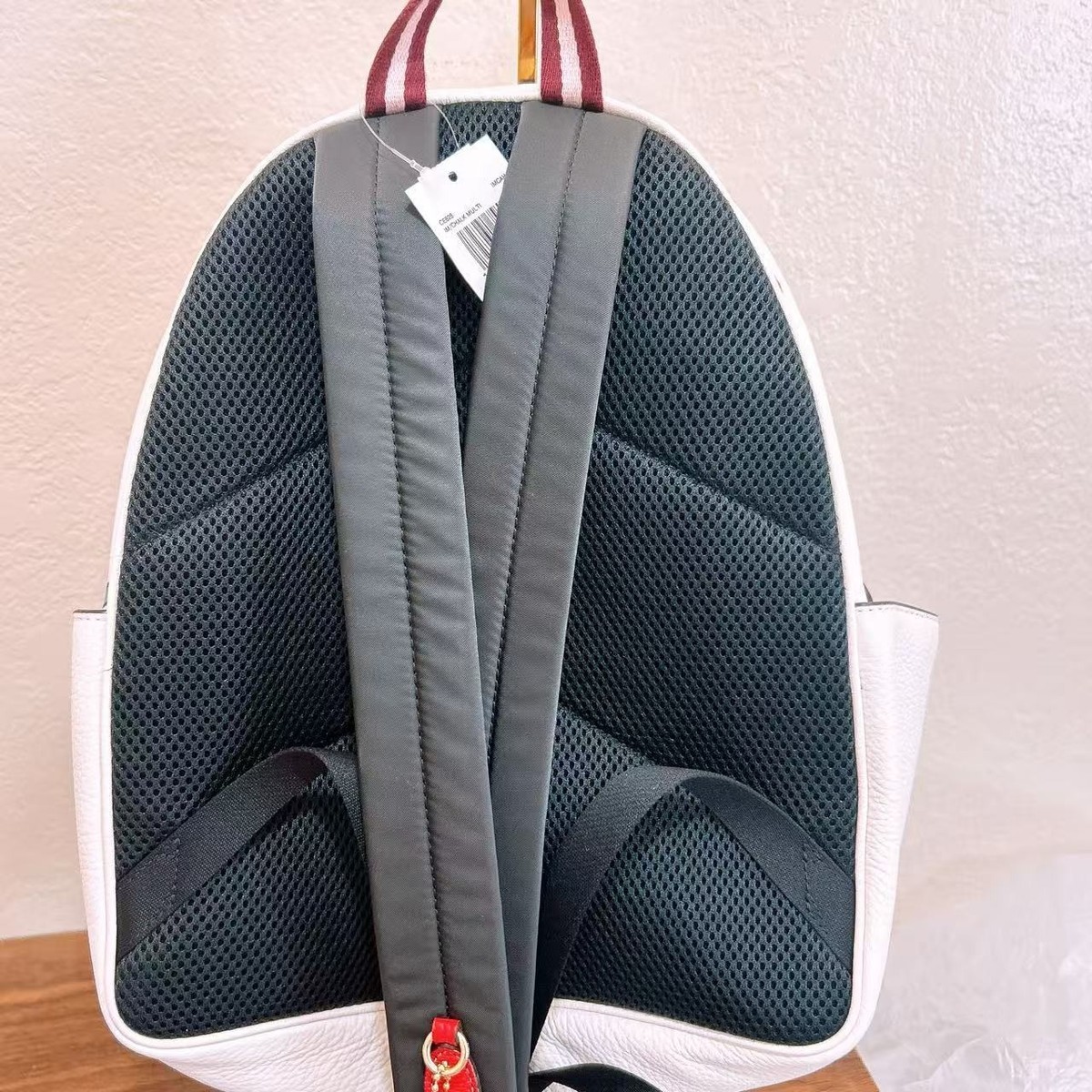 NWT Coach Court Backpack With Heart Cherry Print CE628 Chalk Multi
