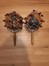 Beautiful Large Handmade Beaded Maracas - Loud And Make A Great Sound