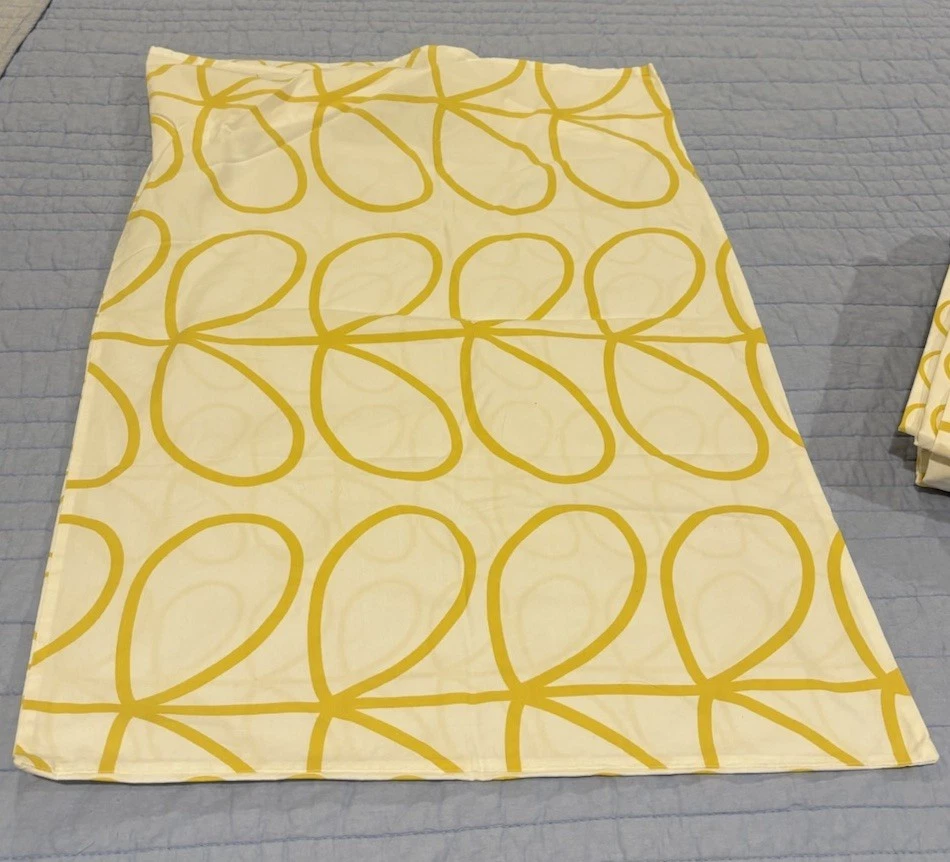 Orla Kiely 蒲公英黄色线性干大号被套 + 2 个枕套 — 第 3/4 张图片