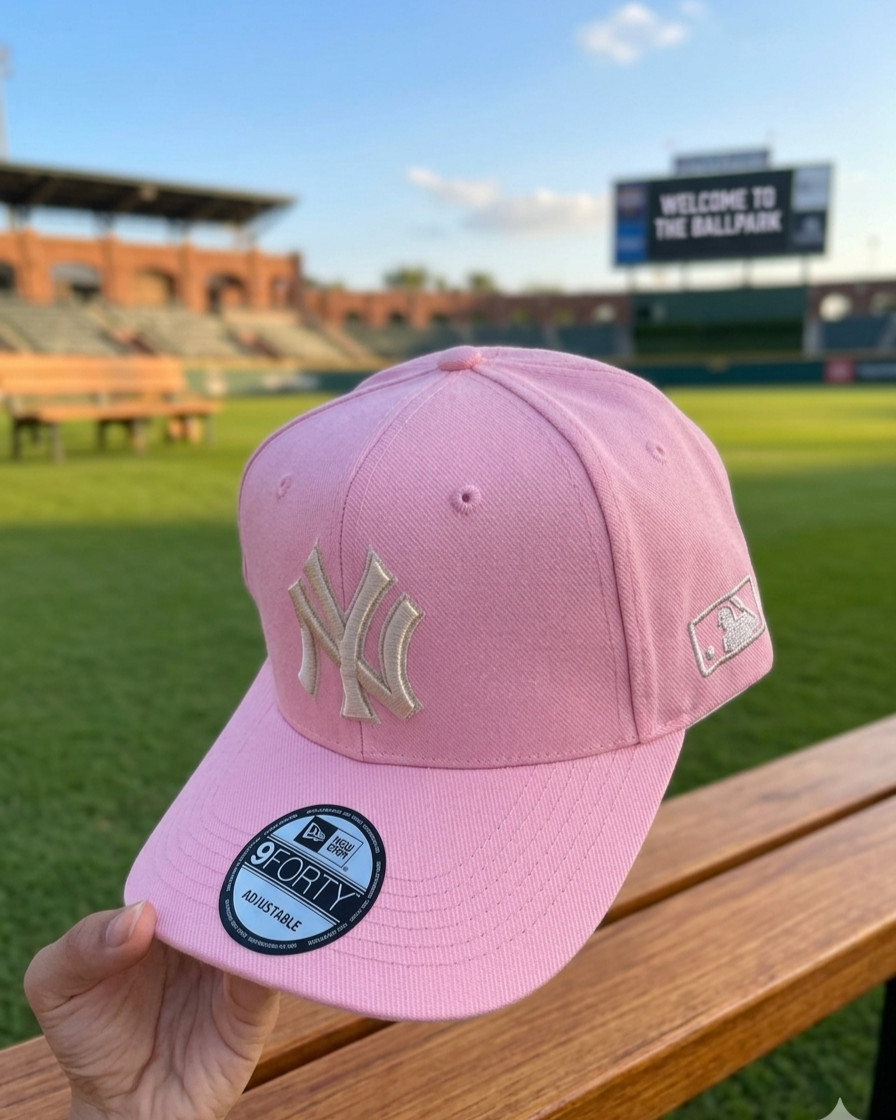 NY 9FORTY New York Yankees Hat Pink Adjustable Women's Baseball Cap New Era
