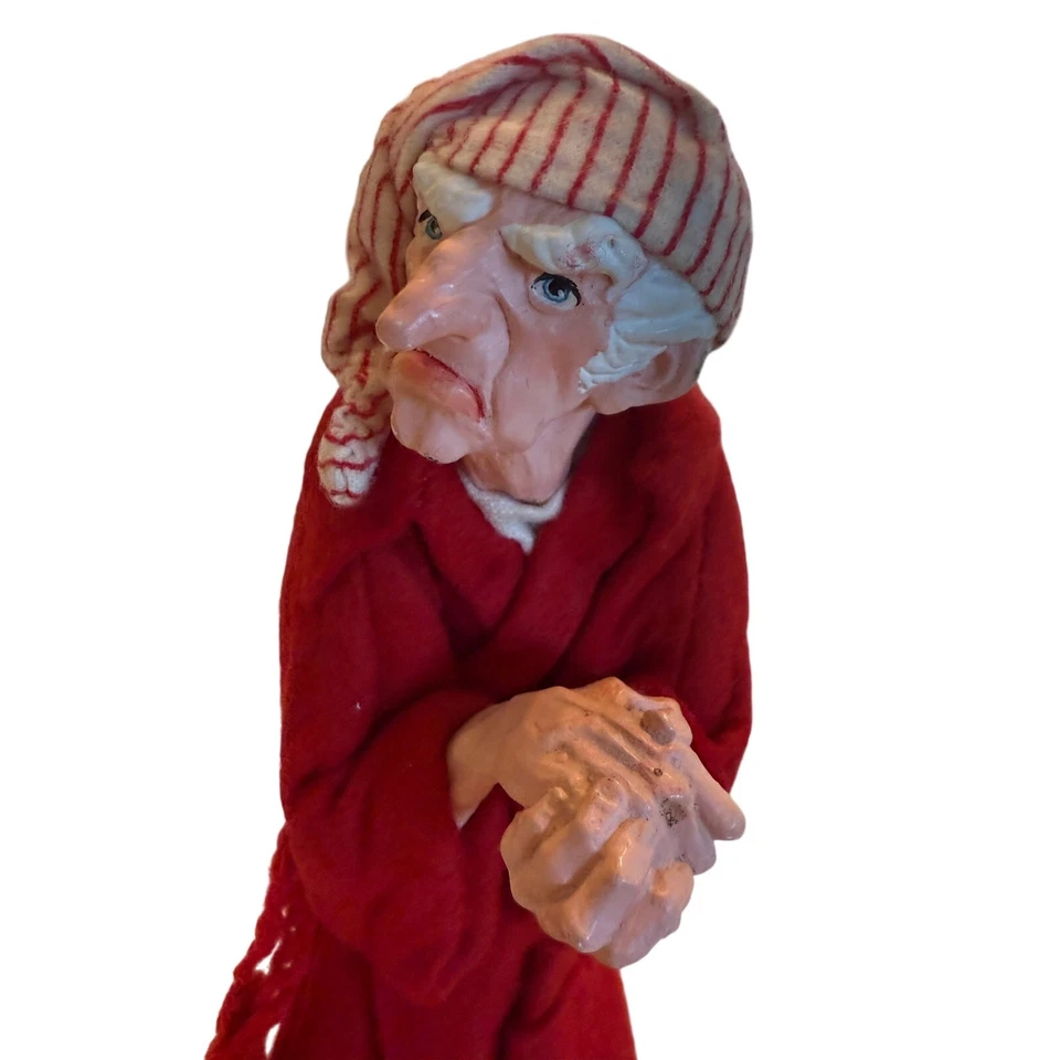 "Simpich Hecho a mano Un personaje de cuento de Navidad Scrooge en albornoz 12"" RARO USADO EN EXCELENTE ESTADO" Foto 3 de 4