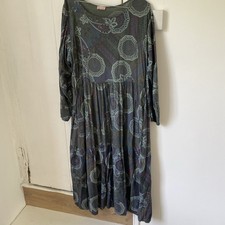 Goose Island Women's Paisley Maxi Dress Size L Oversized 18+ Boho Lagenlook 