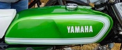 Yamaha FS1 DX Green White Steel Petrol Tank 1977 Model /fit for