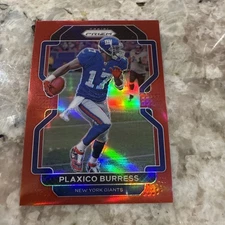 2021 Prizm Football Plaxico Burress #236 Red Retail SSP Giants CASE HIT 