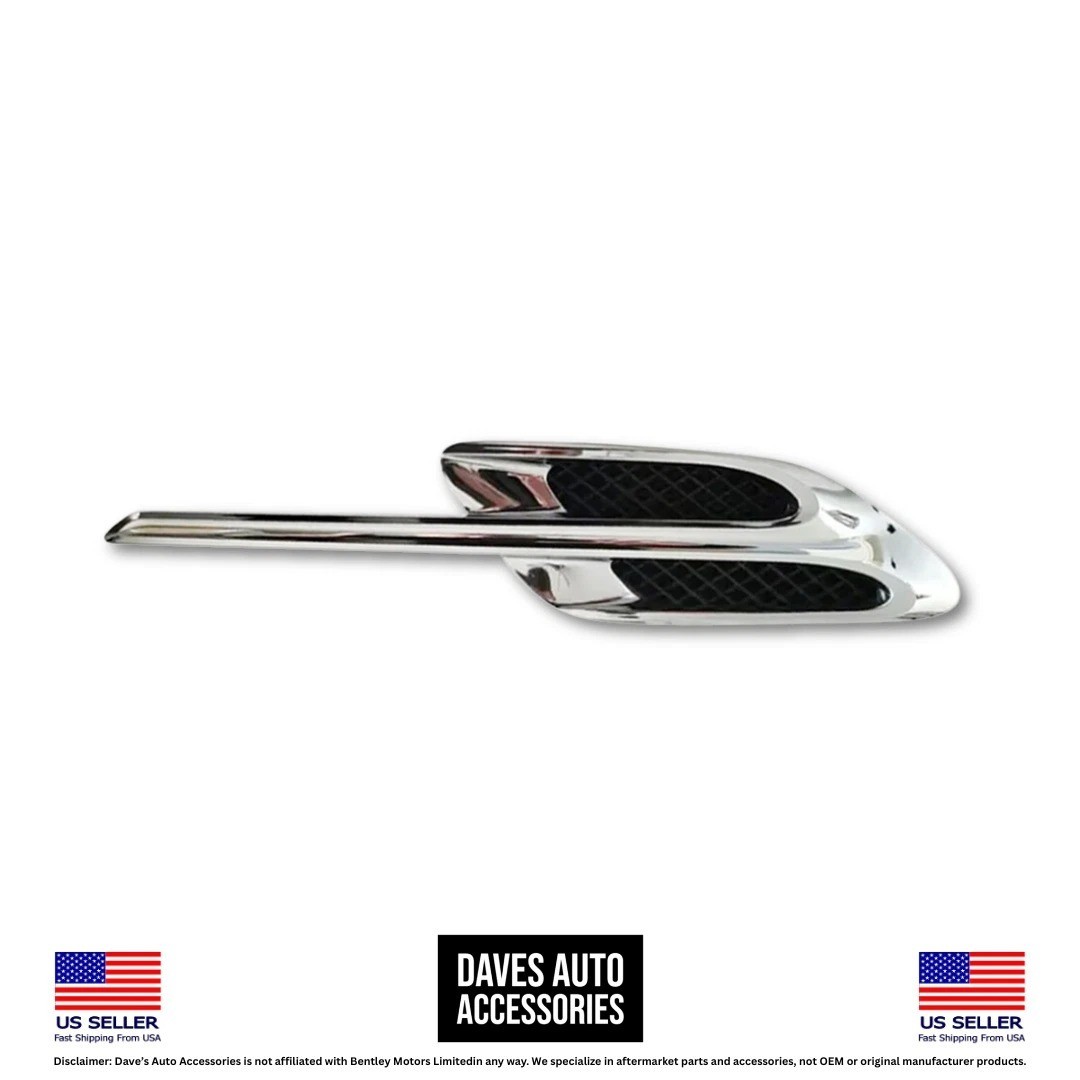 Fender Air Vent Grille Chrome Set for Bentley Continental GT GTC 2016-18