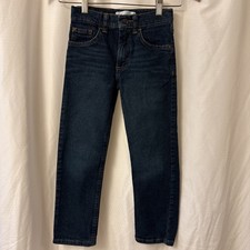 Wrangler Classic Straight Jeans Boys Size 6 Slim Blue Denim Stretch Adjustable