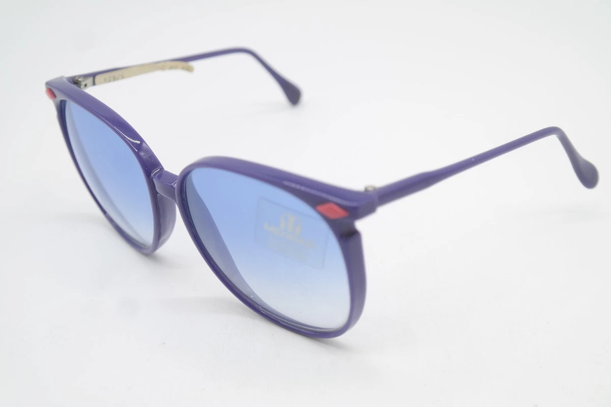 Vintage Sonnenbrille MENRAD 754 Blau Rot Oval sunglasses Brille NOS