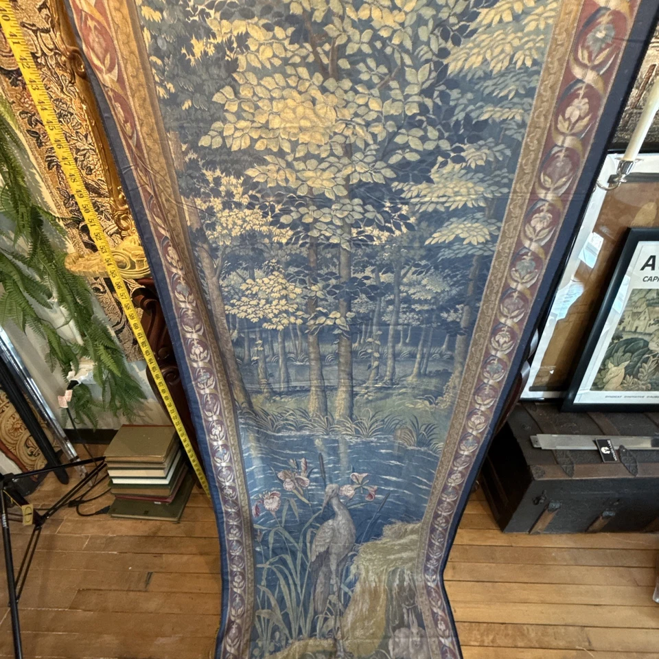 Tecido de tapeçaria renascentista italiano vertical super longo estampa 126 polegadas ou 3,2 M - Imagem 4 de 4