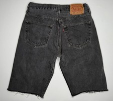 Vintage Levi  s 501 Made In USA Cut Off Denim Jean Shorts  30 x 11 