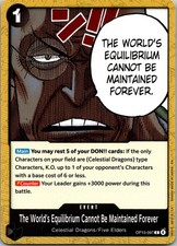 The World's Equilibrium Cannot Be Maintained Forever Normal C OP13-097 NM