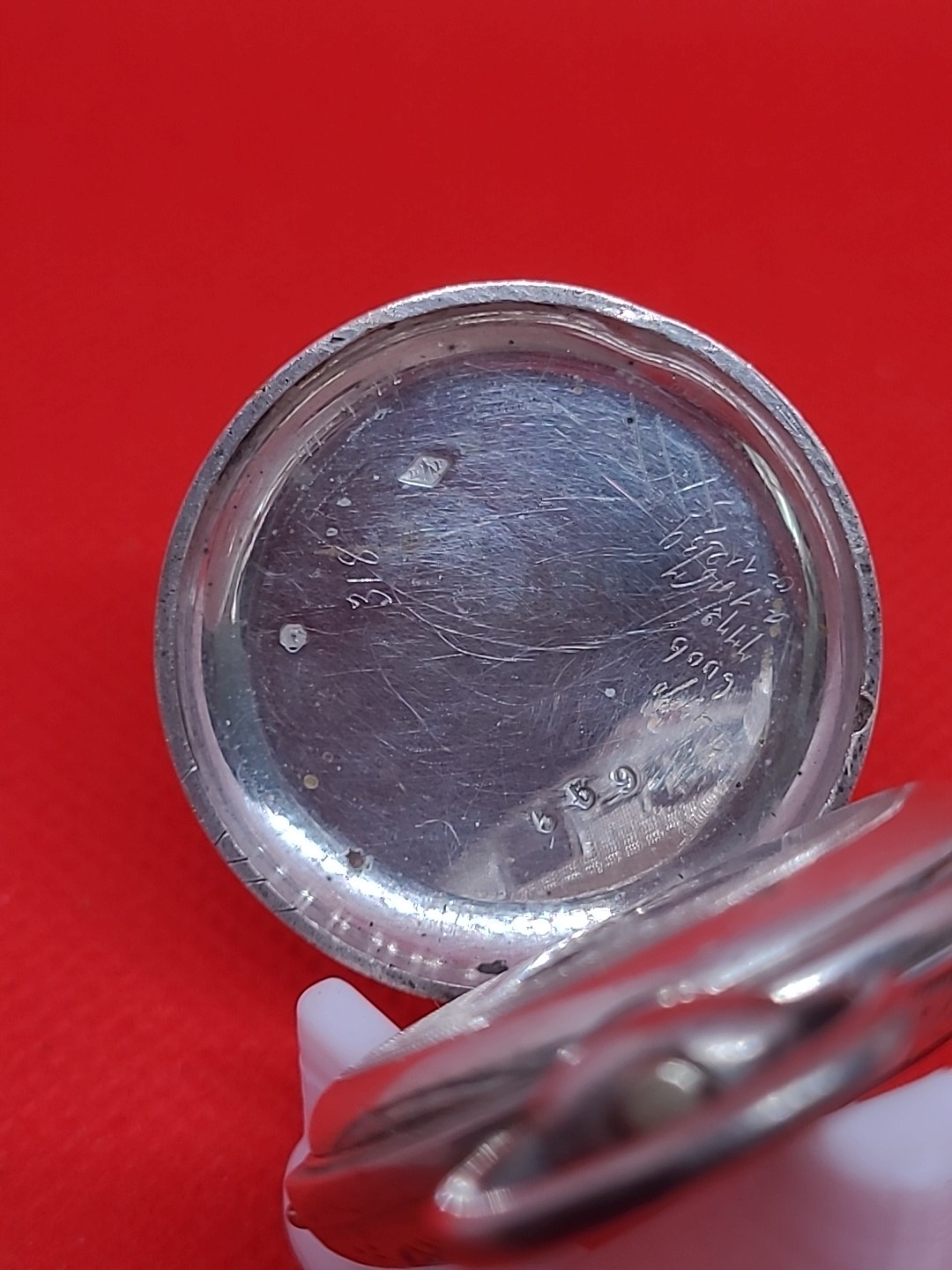 Very Nice Antique Solid Silver Collar Pocket Watc… - image 7