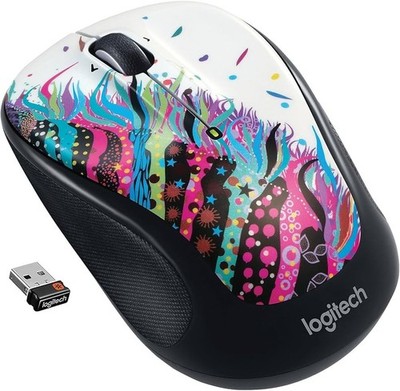 Logitech M325S Wireless Mouse Black & Multicolor Celebration Design NEW