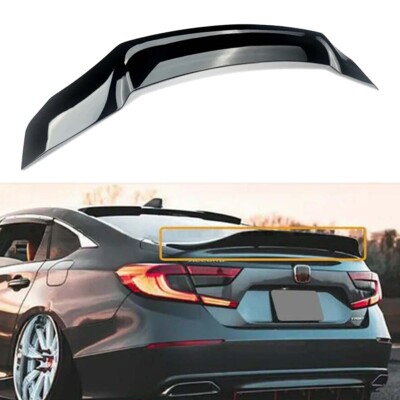 FOR 2018-2022 HONDA ACCORD JDM V2 HIGH KICK GLOSSY BLACK DUCKBILL TRUNK SPOILER