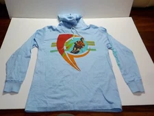 Vintage 80s 90s Water Ski Ocean Hooded T Shirt Sun Sportswear Ocean Shores 0551