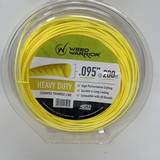 Weed Warrior .095" x 200 FT. HEAVY DUTY Crimped Trimmer Line YELLOW Made in USA