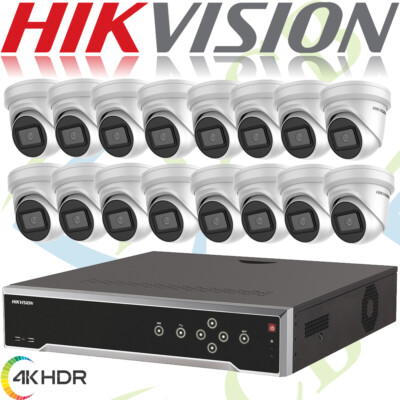 Hikvision 4K CCTV Sicherheitsnetzwerk IP System Outdoor Dome HD IR 8MP Kameras NVR