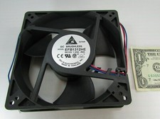 New Delta 127 MM x 38 MM Tubeaxial Fan DC12V 12VDC 1.23A EFB1312HE-R00 Ball Tach