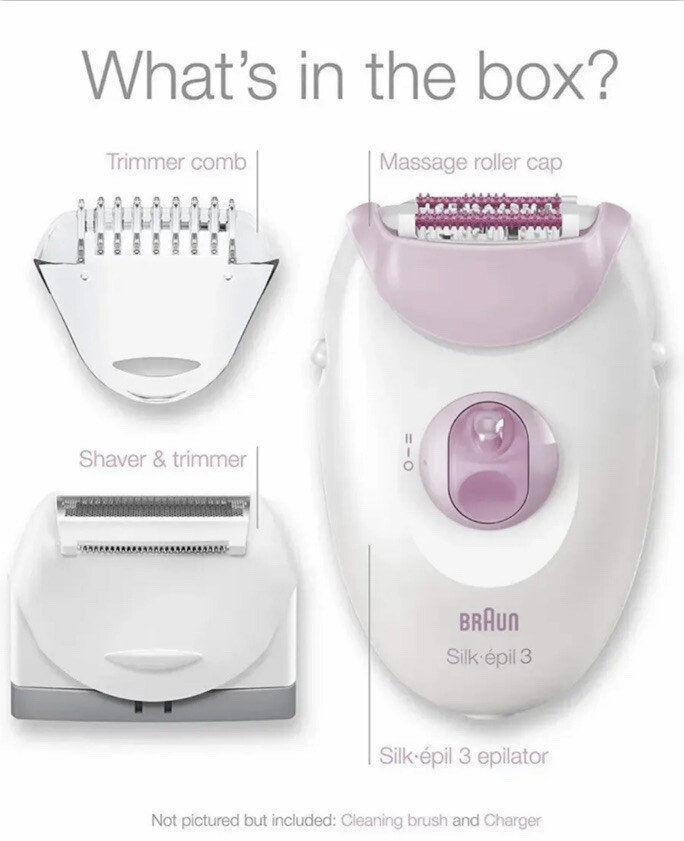 Braun Epilator Silkepil 3 3270 Hair Removal for Women Shaver