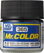 Mr. Hobby C365 Mr. Color Gloss Sea Blue FS15042 Lacquer Paint 10ml - US