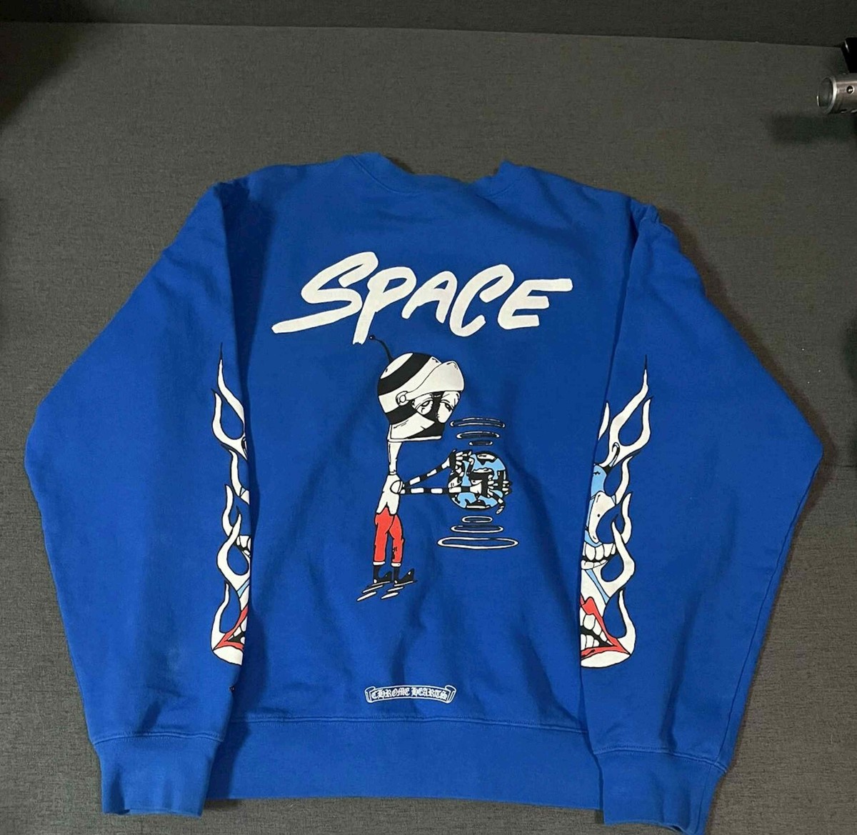 送料関税込み Chrome Hearts Matty Boy Space L/S T-Shirt Blue 100% Authentic Chrome Hearts MattyBoy SPACE Crewneck Hoodie