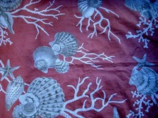 Pottery Barn Organic Cotton Coral Seashell Euro Sham NEW