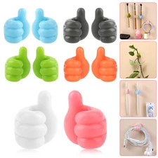 20X Storage Holder Wall Hooks Creative Thumbs Up Shape Punch-Free Self Adhesive
