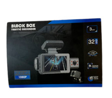 HD 1296P 3-Inch Car Dashcam 2 Camera Front Car Inside Night Vision Car DVR Black